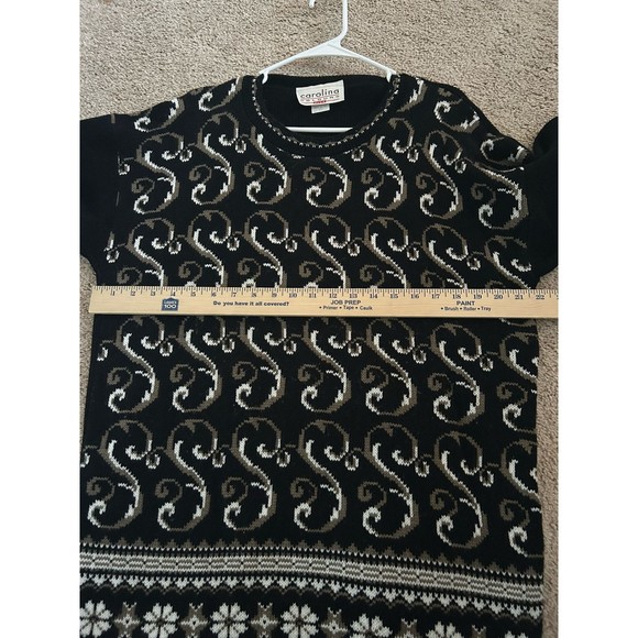 Vintage Carolina Colours Made In USA Abstract Tunic Sweater Size 1X Retro Unique - Picture 7 of 11